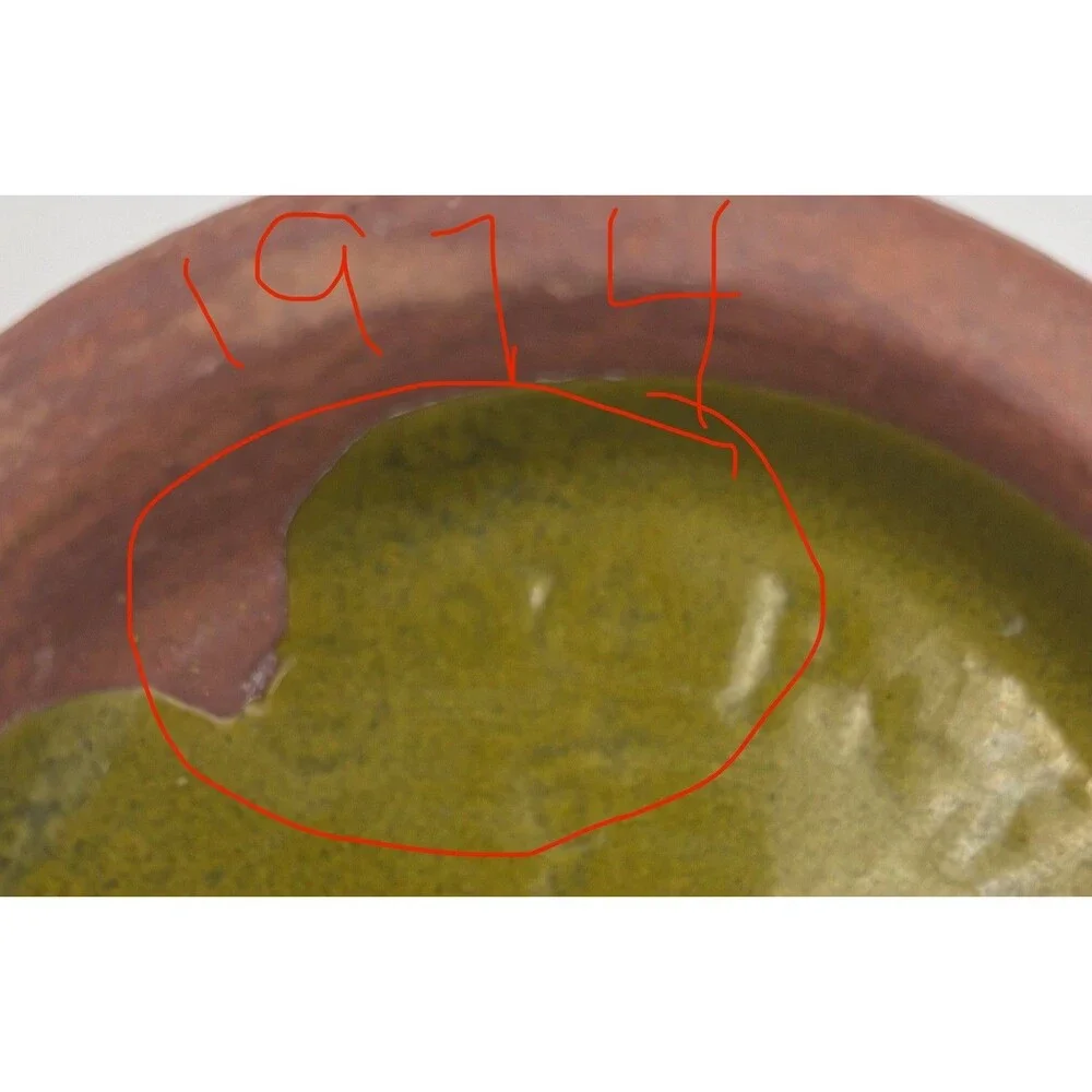 Pacific Stoneware Dish Green Vintage Pottery